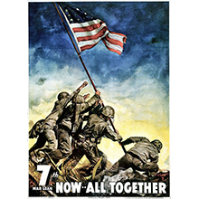 1:6 Scale US WWII Poster Now All Together Military Sign